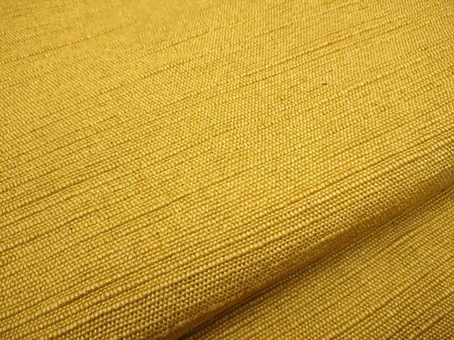 平和屋着物●信州紬 八寸名古屋帯 黄朽葉色 正絹 逸品 CAAT8012hy
