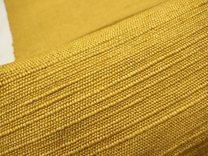 平和屋着物●信州紬 八寸名古屋帯 黄朽葉色 正絹 逸品 CAAT8012hy