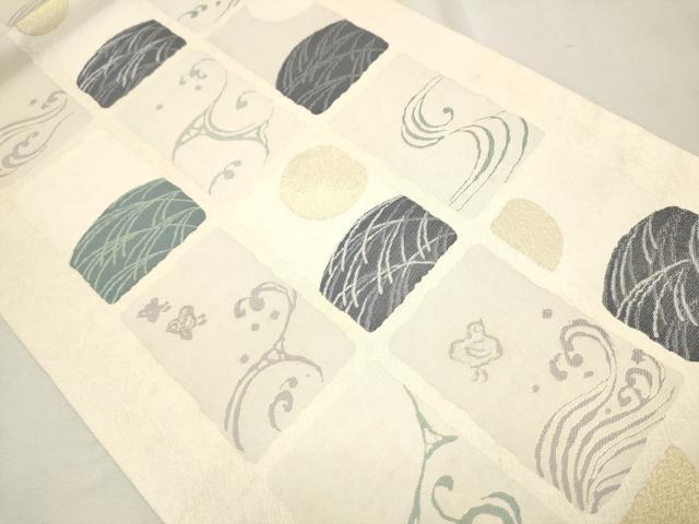 平和屋着物●六通柄袋帯 風雅 金銀糸 正絹 逸品 CAAT8053hy