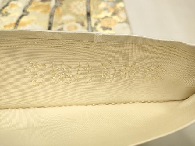平和屋着物●六通柄袋帯　雪輪松菊蒔絵文　金銀糸　正絹　逸品　CAAT8058hy