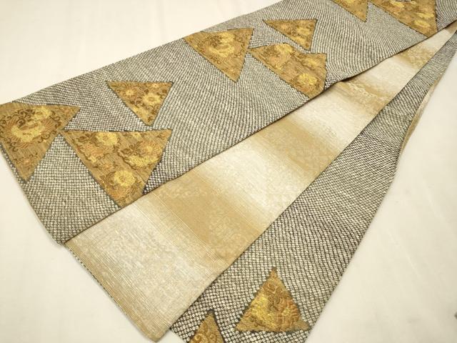 平和屋着物●六通柄袋帯 唐織 鳳凰花文 金糸 正絹 逸品 CAAT8064hy
