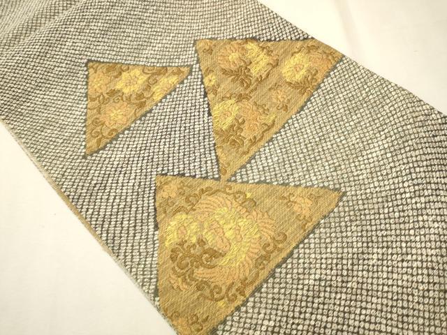 平和屋着物●六通柄袋帯 唐織 鳳凰花文 金糸 正絹 逸品 CAAT8064hy
