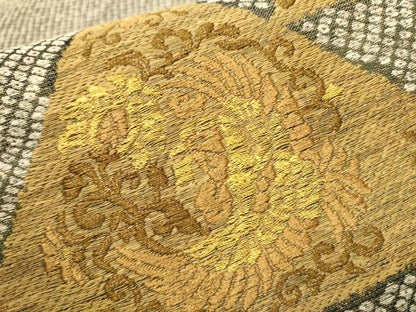 平和屋着物●六通柄袋帯 唐織 鳳凰花文 金糸 正絹 逸品 CAAT8064hy