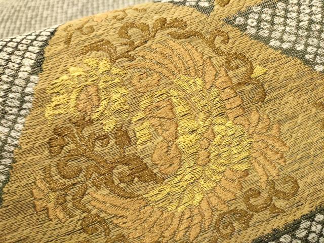 平和屋着物●六通柄袋帯 唐織 鳳凰花文 金糸 正絹 逸品 CAAT8064hy