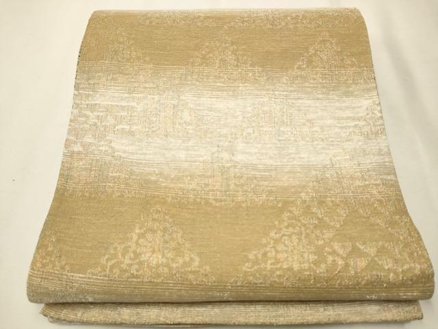 平和屋着物●六通柄袋帯 唐織 鳳凰花文 金糸 正絹 逸品 CAAT8064hy