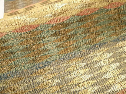 平和屋着物●六通柄袋帯 吉祥文 金糸 正絹 逸品 CAAT8141hy