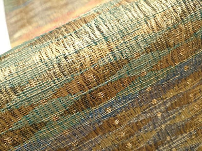 平和屋着物●六通柄袋帯 吉祥文 金糸 正絹 逸品 CAAT8141hy