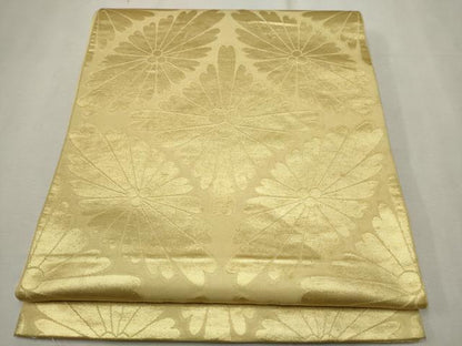 平和屋着物●西陣 川島織物 六通柄 本袋帯 七宝花文 金糸 正絹 逸品 CAAT8147hy
