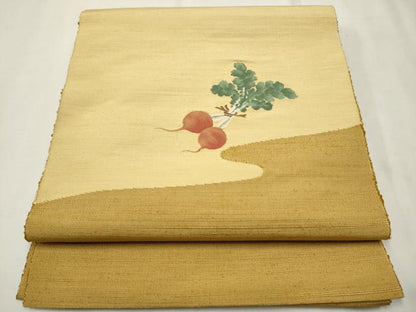 平和屋着物●八寸名古屋帯 紬地 成物 正絹 逸品 CAAT8164hy