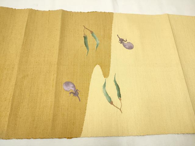 平和屋着物●八寸名古屋帯 紬地 成物 正絹 逸品 CAAT8164hy