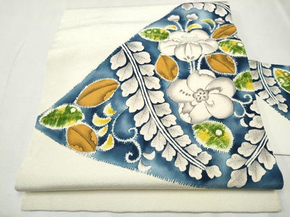 平和屋着物●九寸名古屋帯 辻が花 鬼しぼ縮緬 正絹 逸品 CAAT8327hy