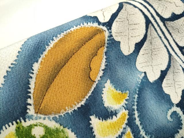 平和屋着物●九寸名古屋帯 辻が花 鬼しぼ縮緬 正絹 逸品 CAAT8327hy