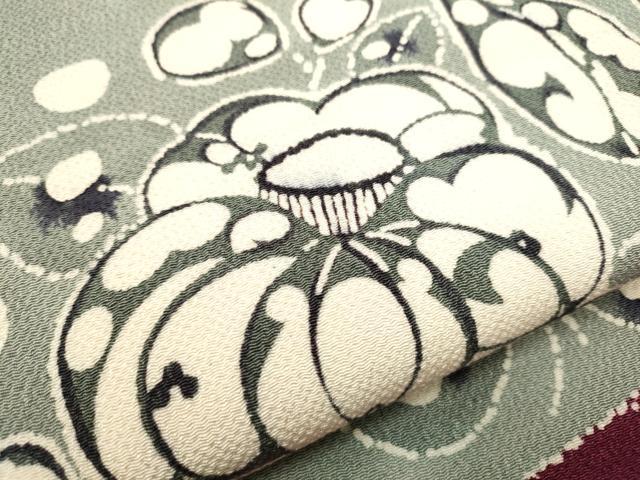 平和屋着物●九寸名古屋帯 辻が花 型染め 正絹 逸品 CAAT8334hy