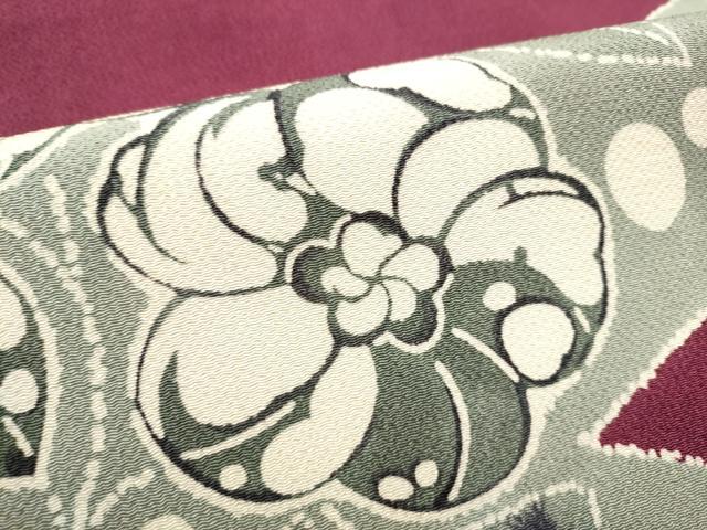 平和屋着物●九寸名古屋帯 辻が花 型染め 正絹 逸品 CAAT8334hy
