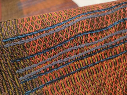 平和屋着物●全通柄袋帯　霞文　金糸　正絹　逸品　CAAT8375hy