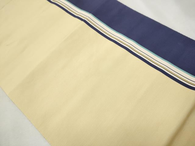 平和屋着物●本場筑前博多織 八寸名古屋帯 間道 正絹 逸品 CAAT8381hy