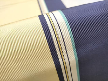 平和屋着物●本場筑前博多織 八寸名古屋帯 間道 正絹 逸品 CAAT8381hy