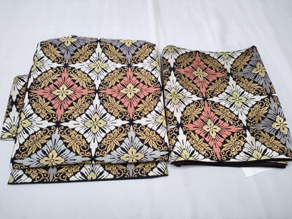 平和屋着物●つけ帯 瑞祥唐織 七宝草花丸文 金糸 正絹 逸品 CAAT8390hy