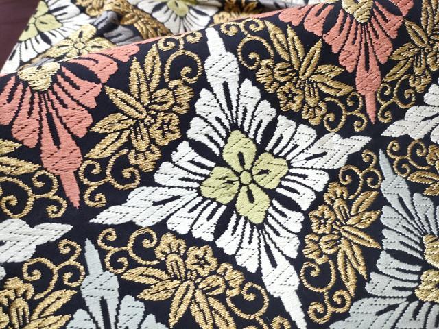 平和屋着物●つけ帯 瑞祥唐織 七宝草花丸文 金糸 正絹 逸品 CAAT8390hy