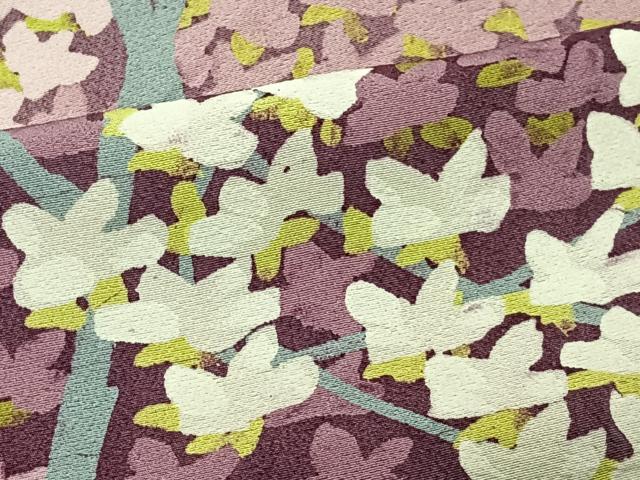 【高級訪問着】　枝花文　暈し染め　逸品✨ No.60 平和屋着物□訪問着 風景枝花文 暈し染め 金銀彩 正絹
