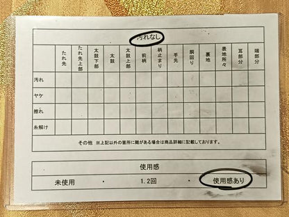 平和屋着物◎六通柄袋帯 遠山重ね文 金銀糸 正絹 逸品 CAAT8768kb