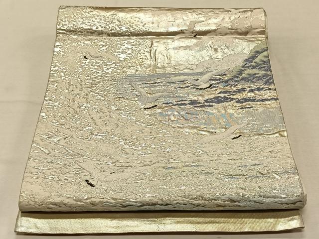 平和屋着物◎六通柄袋帯 飛鳥文 金銀糸 正絹 逸品 CAAT8997qv