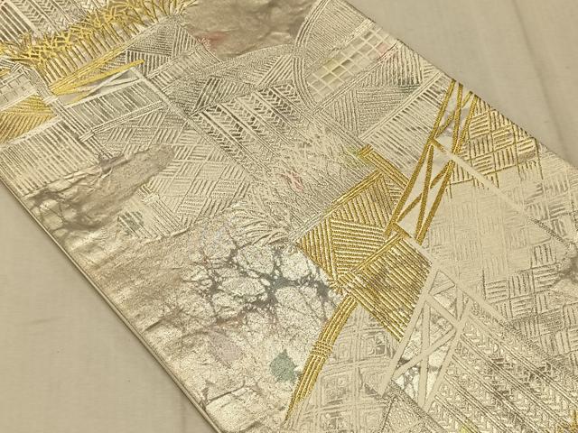 平和屋着物◎六通柄袋帯 古都の四季 金銀糸 引箔 正絹 逸品 CAAT9032qv