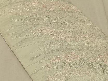 平和屋着物◎六通柄袋帯 唐織 草花文 正絹 逸品 CAAT9037qv