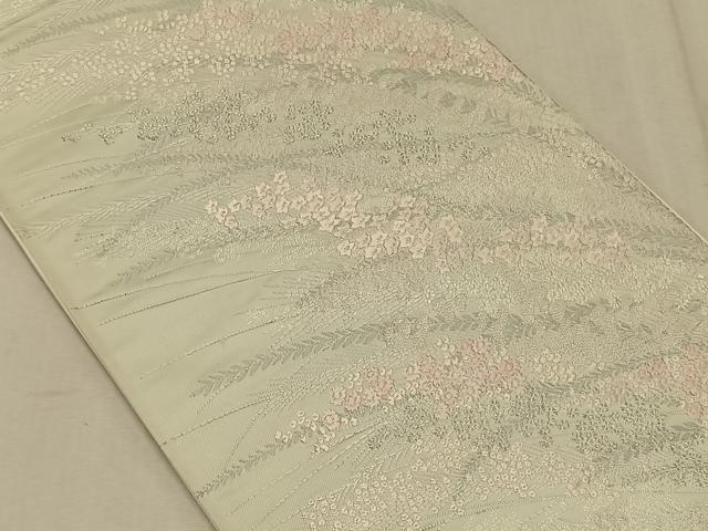 平和屋着物◎六通柄袋帯 唐織 草花文 正絹 逸品 CAAT9037qv
