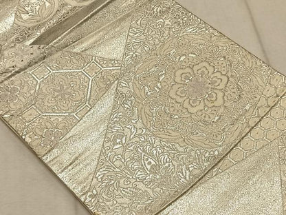 平和屋着物◎六通柄袋帯 唐織 正倉院更紗花文 銀糸 正絹 逸品 CAAT9078qv