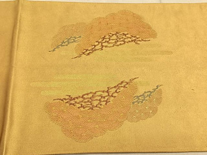 平和屋着物◎六通柄袋帯 寿松錦繍文 都路金錦 金糸 引箔 正絹 逸品 CAAT9103qv