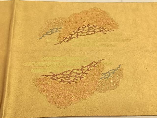 平和屋着物◎六通柄袋帯 寿松錦繍文 都路金錦 金糸 引箔 正絹 逸品 CAAT9103qv