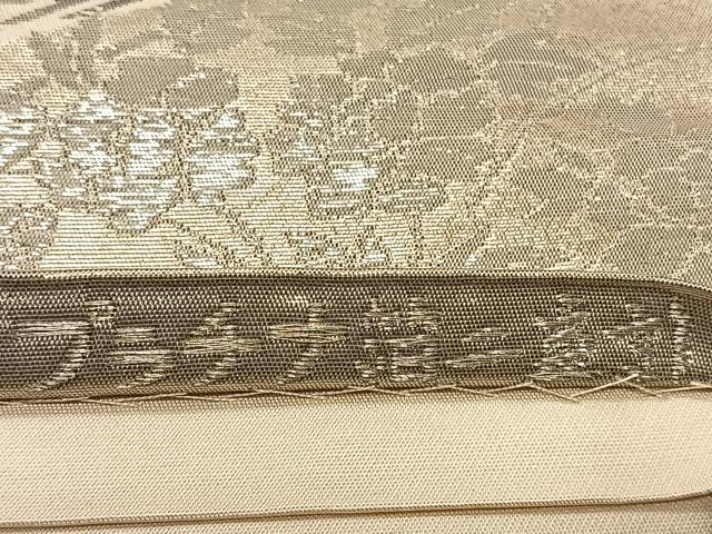 平和屋着物◎六通柄袋帯　彩京錦　花車文　プラチナ箔二重引　正絹　逸品　CAAT9119qv