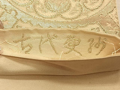 平和屋着物◎六通柄袋帯 古代更紗 銀糸 正絹 逸品 CAAT9122qv