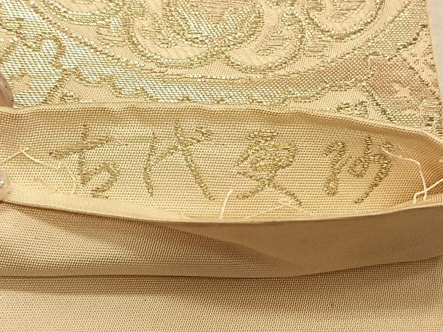 平和屋着物◎六通柄袋帯 古代更紗 銀糸 正絹 逸品 CAAT9122qv