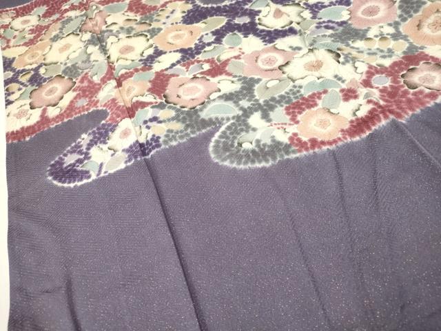 平和屋着物▽訪問着　単衣　辻が花　絞り　ラメ糸　正絹　逸品　CAAT9201dy