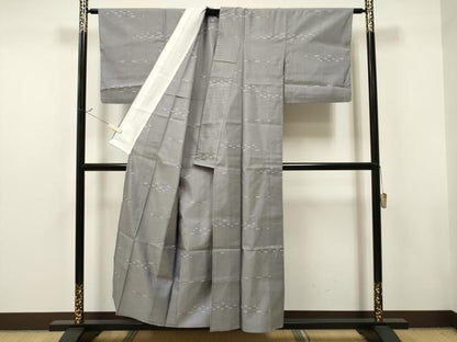 平和屋着物▽上質な紬 単衣 吉祥文 正絹 逸品 CAAT9206dy