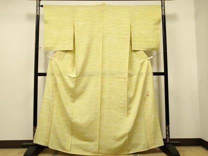 平和屋着物▽虹色創家 本郷大田子 小紋 単衣 霞文 正絹 逸品 未使用 CAAT9208dy