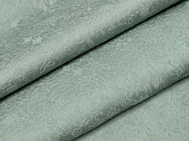 平和屋着物▽上質な色無地　単衣　草花地紋　水浅葱色　正絹　逸品　CAAT9217dy