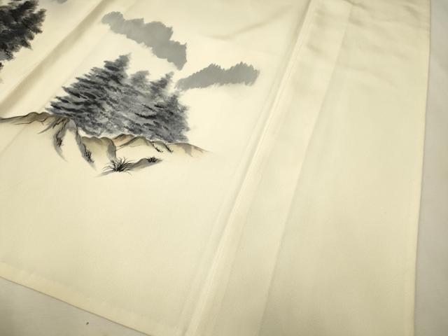 平和屋着物▽訪問着 単衣 手描き 風景文 暈し染め 正絹 逸品 CAAT9220dy