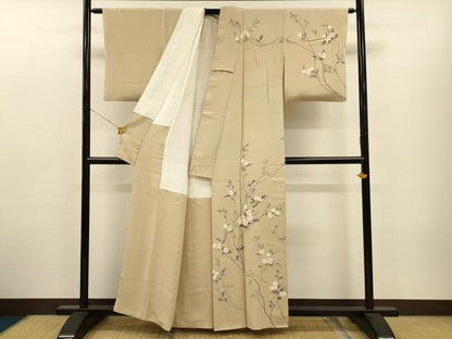 平和屋着物●訪問着 友禅 作家物 枝花文 正絹 逸品 CAAT9286dy