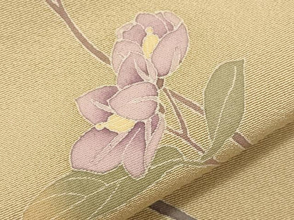 平和屋着物●訪問着 友禅 作家物 枝花文 正絹 逸品 CAAT9286dy