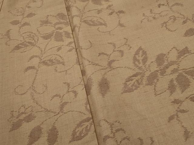 平和屋着物●上質な紬　草花文　三越扱い　正絹　逸品　CAAT9289dy