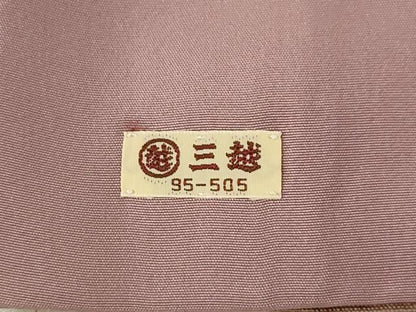 平和屋着物●上質な紬　草花文　三越扱い　正絹　逸品　CAAT9289dy
