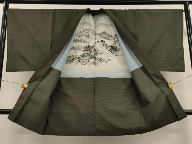 平和屋着物●男性 本場大島紬 アンサンブル 100亀甲 総詰め 正絹 逸品 CAAT9294dy