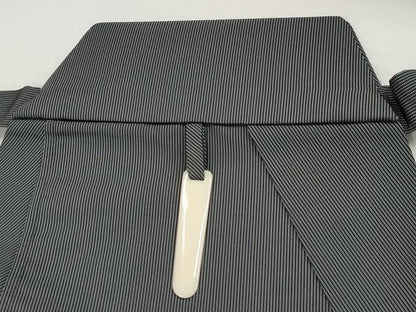 平和屋着物●男性　馬乗り袴　仙台平　縞　正絹　逸品　CAAT9299dy