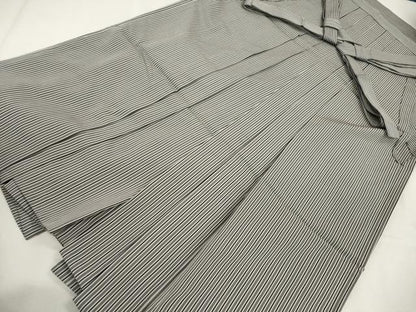 平和屋着物●男性　馬乗り袴　縞　正絹　逸品　CAAT9300dy