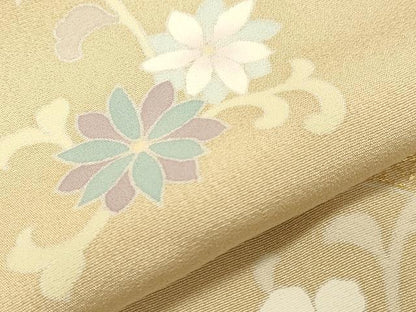 平和屋着物●訪問着 作家物 駒刺繍 草花文 暈し染め 金彩 正絹 逸品 CAAT9304dy