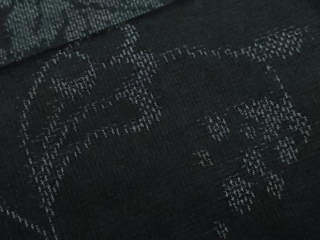 平和屋着物●上質な紬 葡萄蔦の葉文 正絹 逸品 未使用 CAAT9311dy