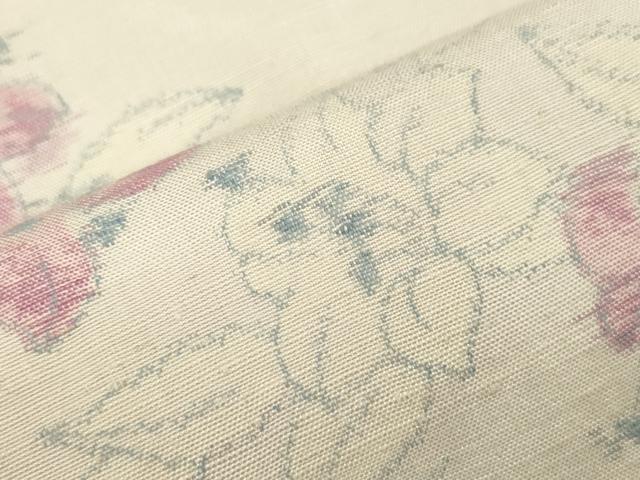 平和屋着物●上質な紬　草花文　やまと誂製　正絹　逸品　CAAT9321dy